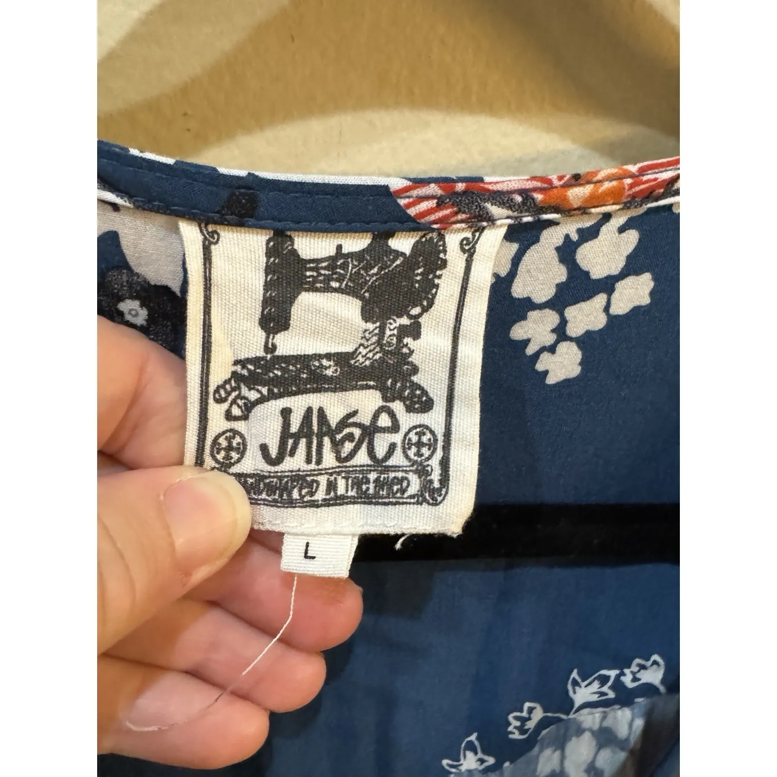 Jaase Anthropologie‎ Women'sBlue Pink Orange Floral Long Maxi Dress Size Large - Image 7