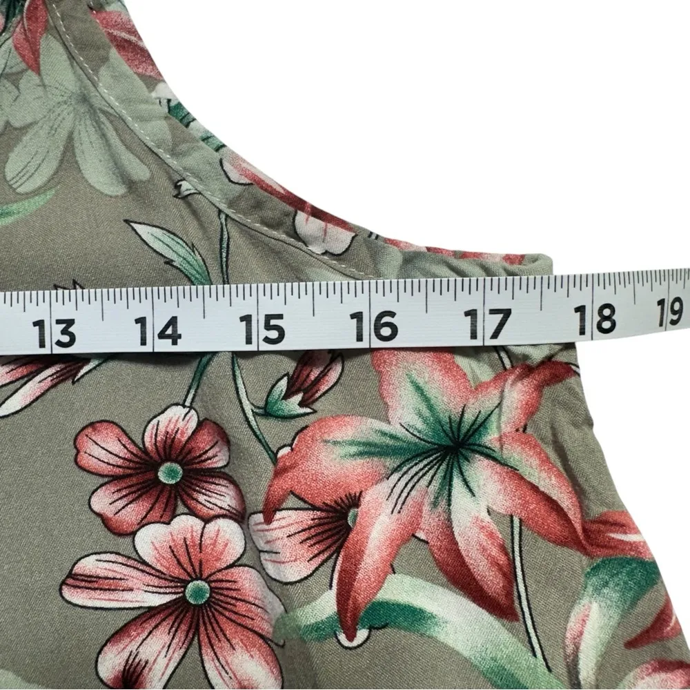 Unbranded Spring Summer Floral Green Pink Spaghetti Strap Romper Size M - Image 4