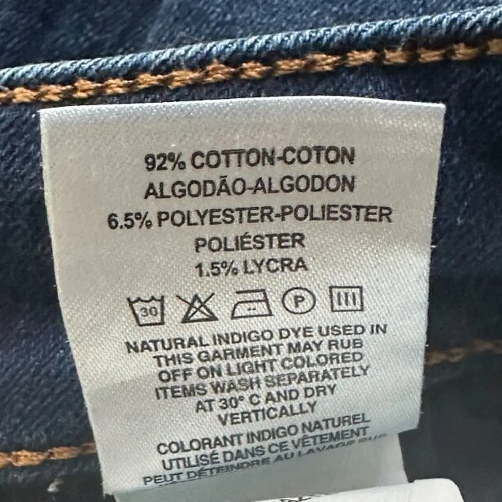 DL1961 Florence Skinny Jeans Womens 27 Dark Wash Instasculpt Distressed Raw Hem - Image 7