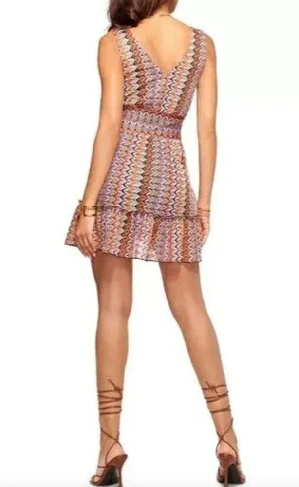 Ramy Brook Cami Chevron Zig Zag Knit Mini Dress Sohom Womens Size 10 - Image 4
