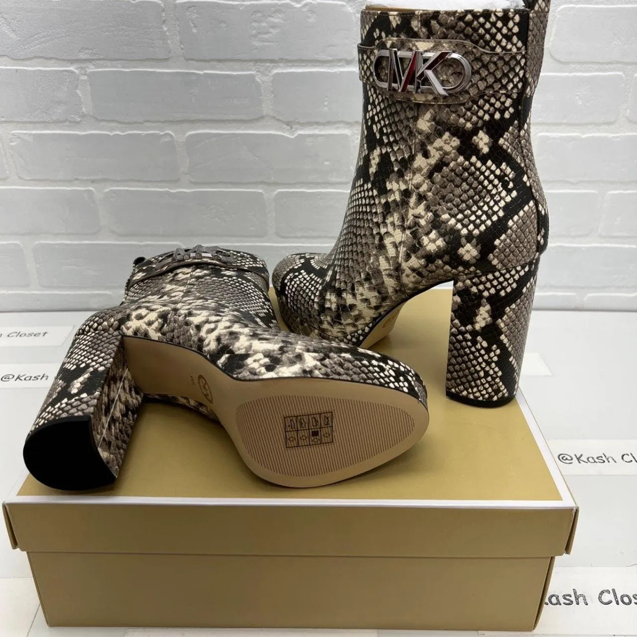 Parker Snake Embossed Faux Leather Platform Boots - Image 5