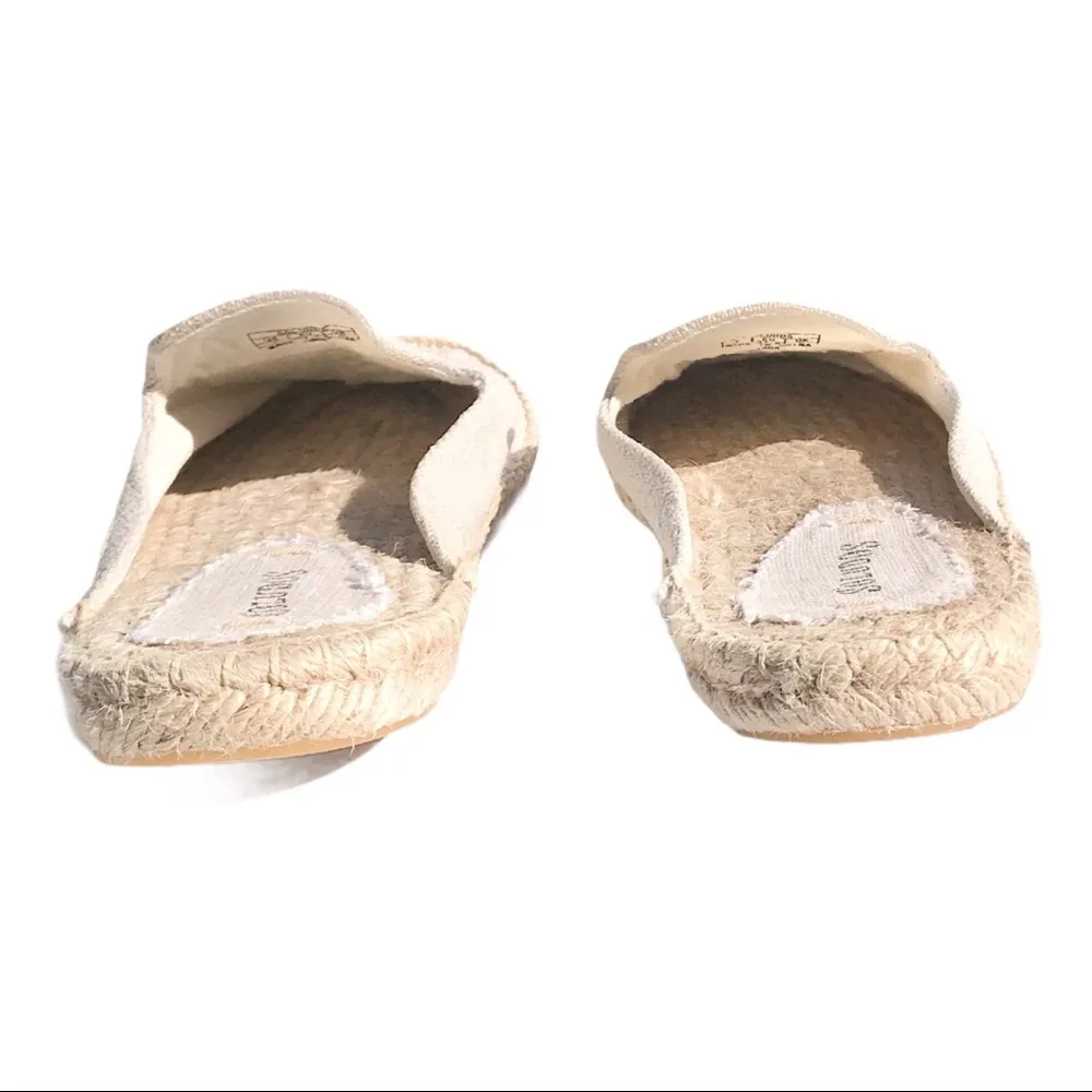 Soludos Aries Embroidered Zodiac Sign Sand & Black Slip On Flat Espadrille Mules - Image 6