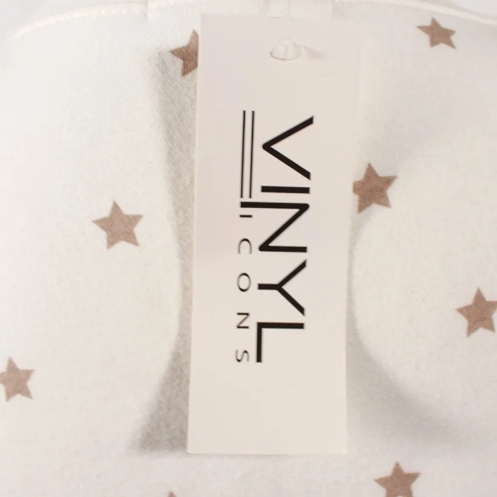 NWT Vinyl Icons Gold Bow & Star Sweatshirt – Women’s L, Cozy Holiday Style White Size L - Image 6