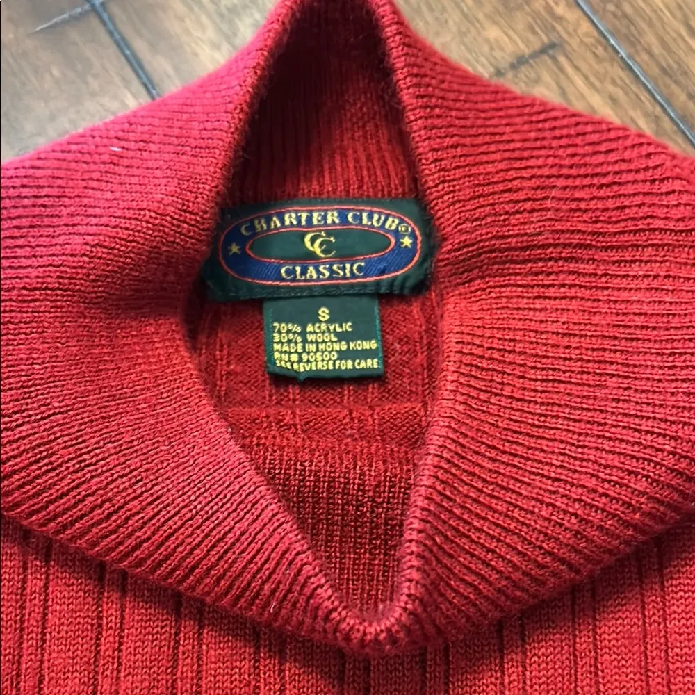 Charter Club Classic Red Knit Sweater - Image 2