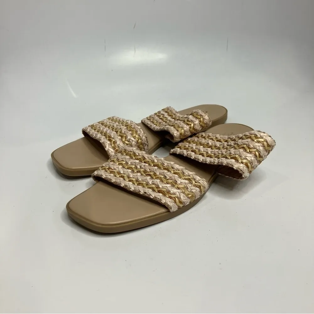 Avellini slide sandals made‎ in Italy size 9 Tan - Image 3