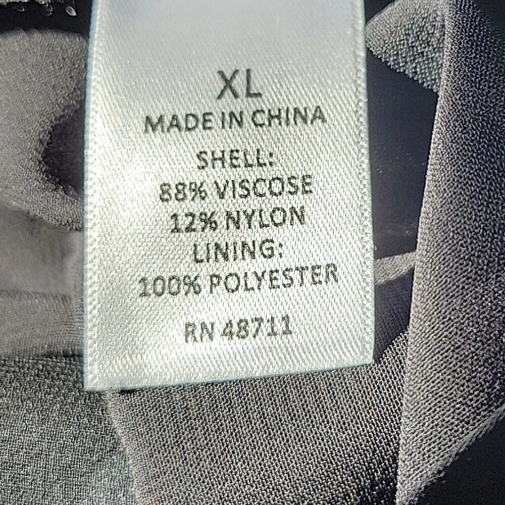 New Ophelia Roe Women Size XL Midi Dress Gathered Waist Belt Cruise Vacay Modest - Image 5