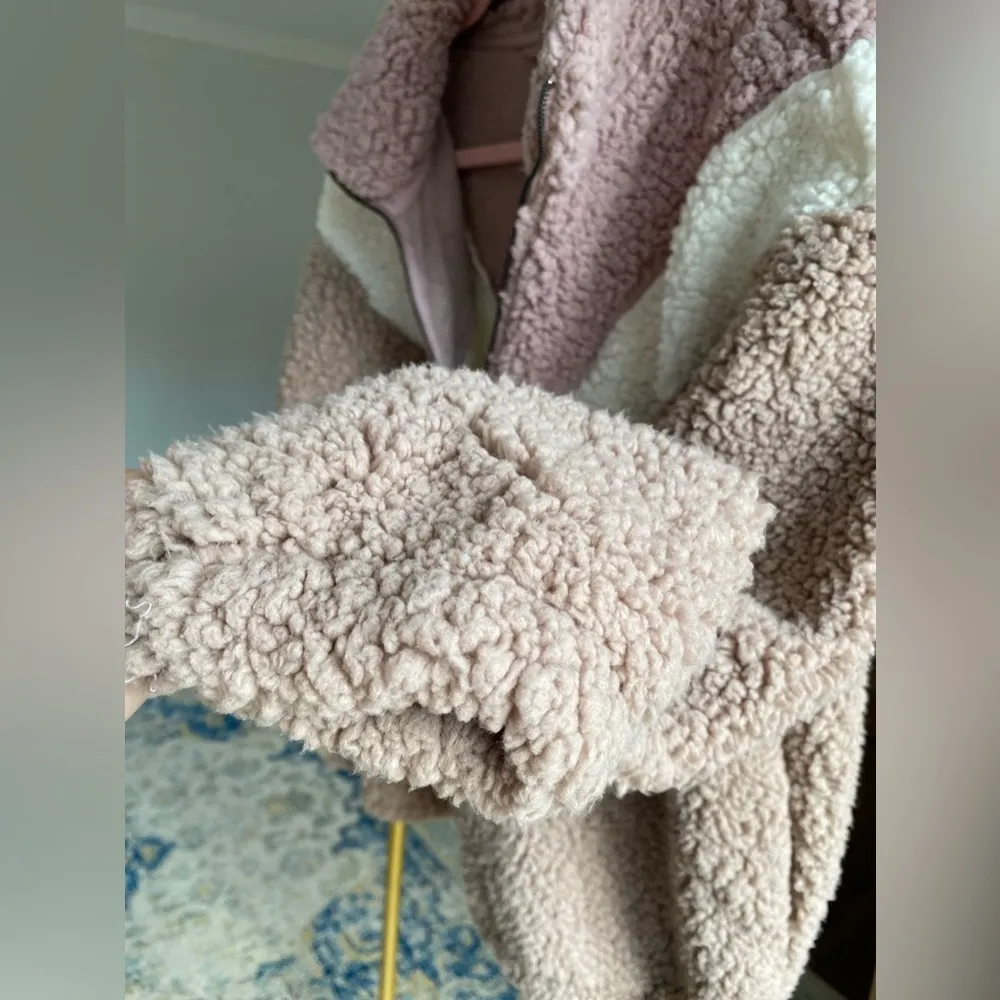 Nine West Pullover Sweater Cozycore Valentines Sherpa Teddy Soft Zip Fluffy - Image 6