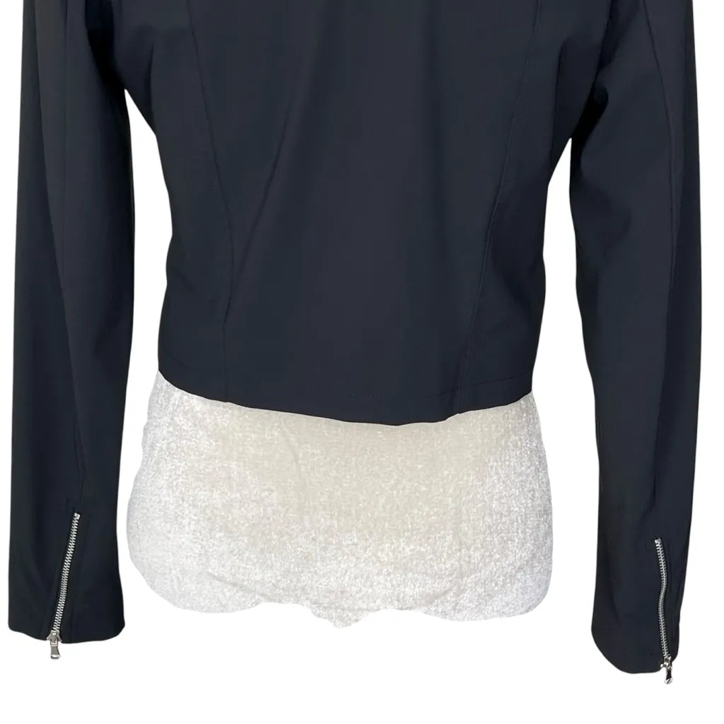 INDIES Crop Moto Bike Jacket Women’s Size 38 US S Black - Image 6