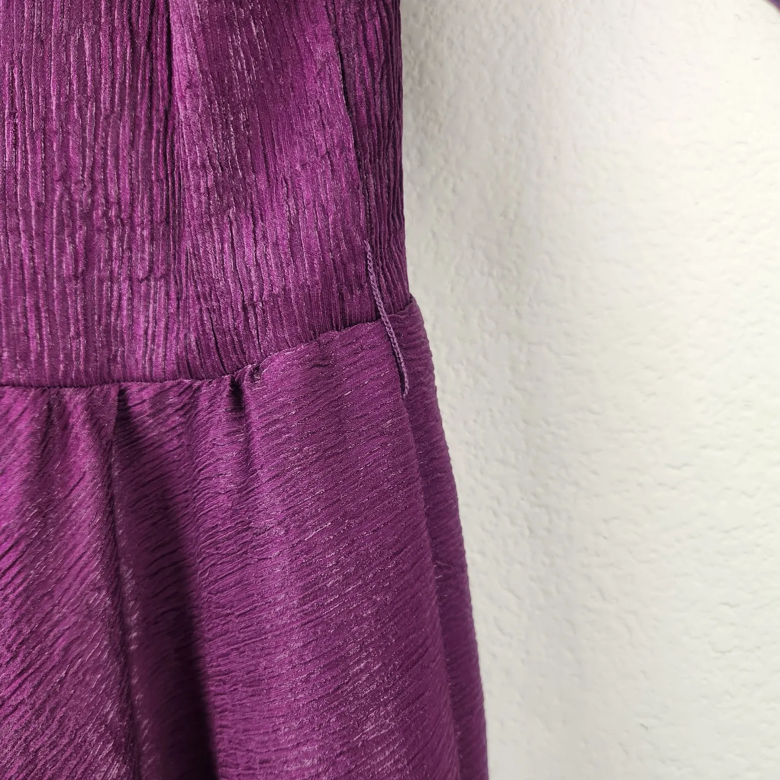 Just Cavalli Purple Dress V Neck Long Sleeve Crepe Size 38 Italian US XS NWT - Image 13