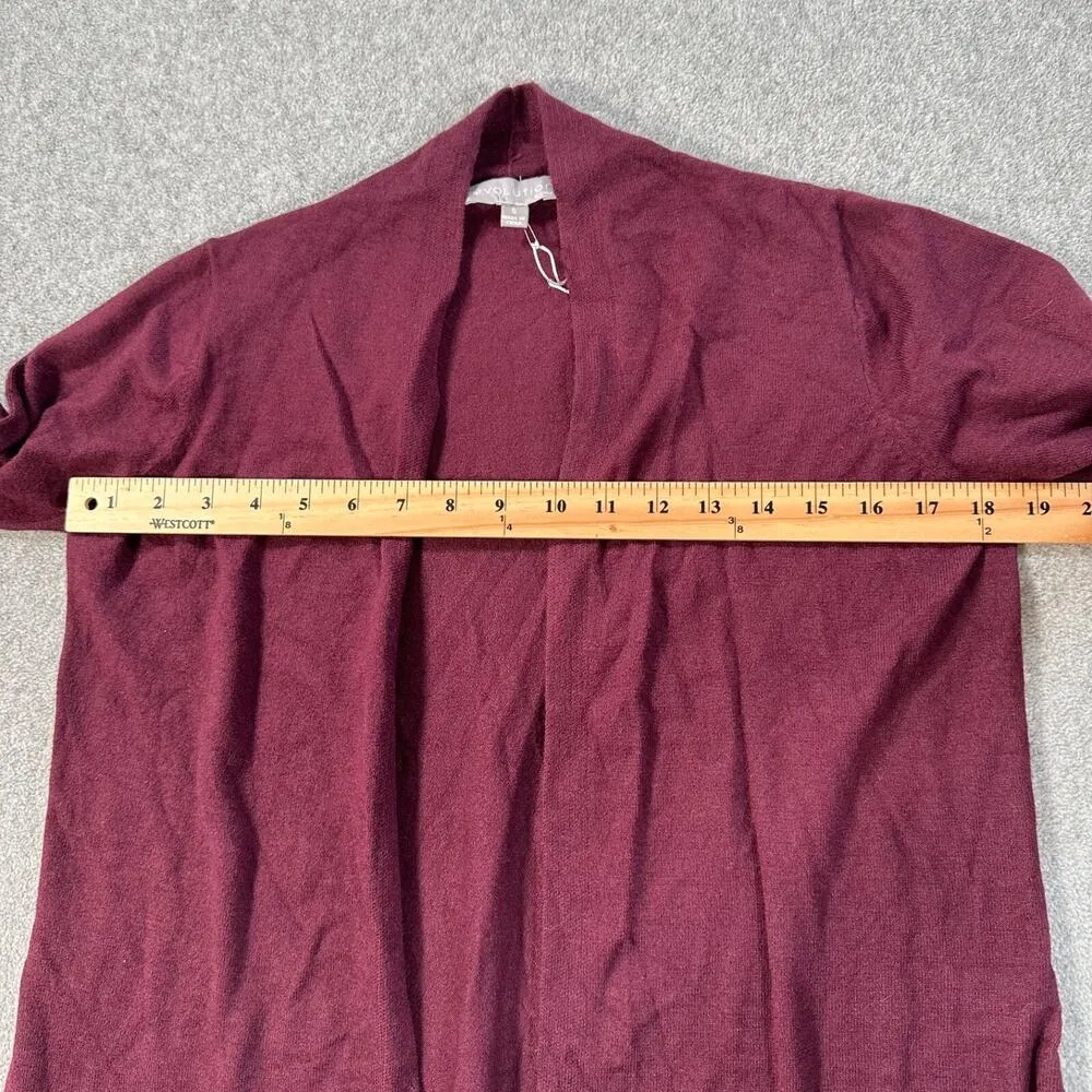 Evolution by Cyrus Open Front Cardigan Sweater Burgundy Size Small 3/4 Sleeve - Image 5