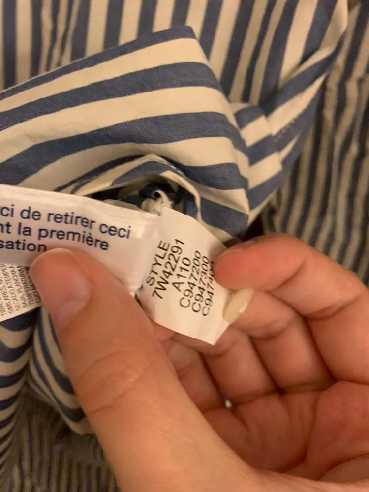 Lucky Brand Blue & White Stripe Popover - Image 5