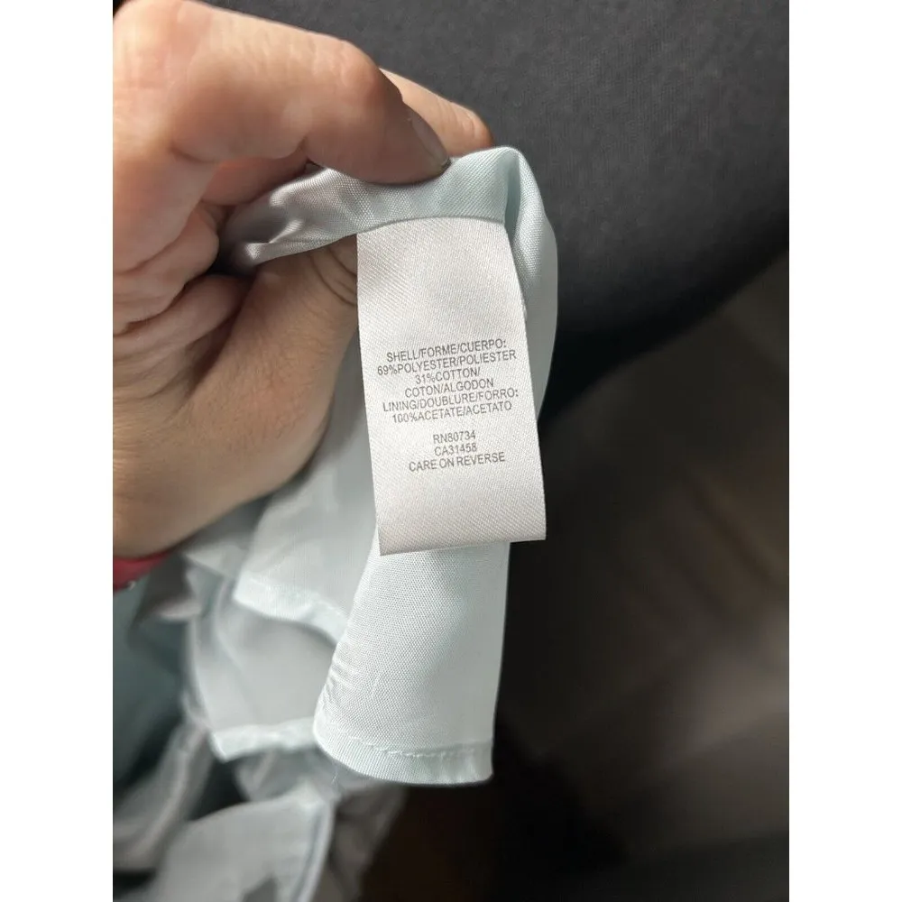 BCBG Maxazria Ombre Green‎ and Grey Cocktail Mini Strapless Dress Size 6 - Image 14