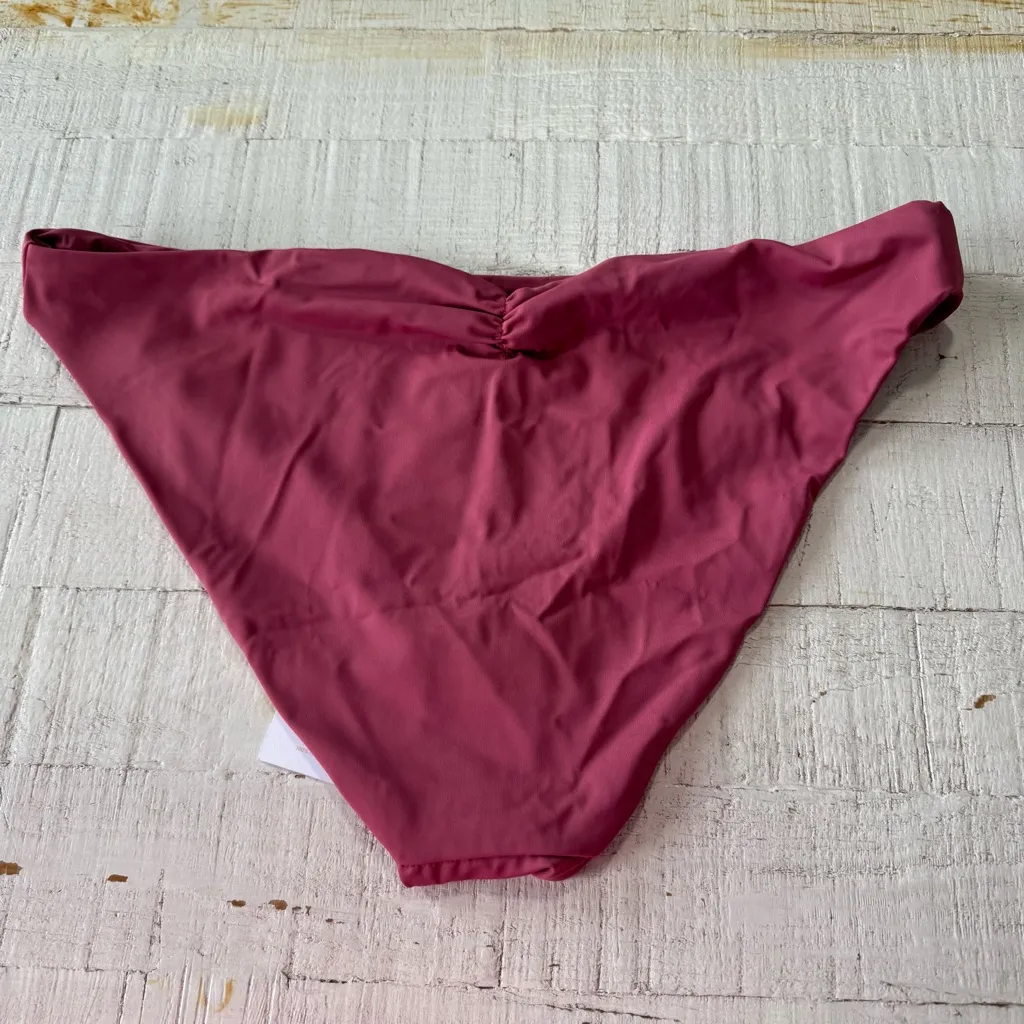 Andie Swim the Symi Bikini Bottom NWT size XL in Mulberry Ruched Back Swimsuit - Image 12