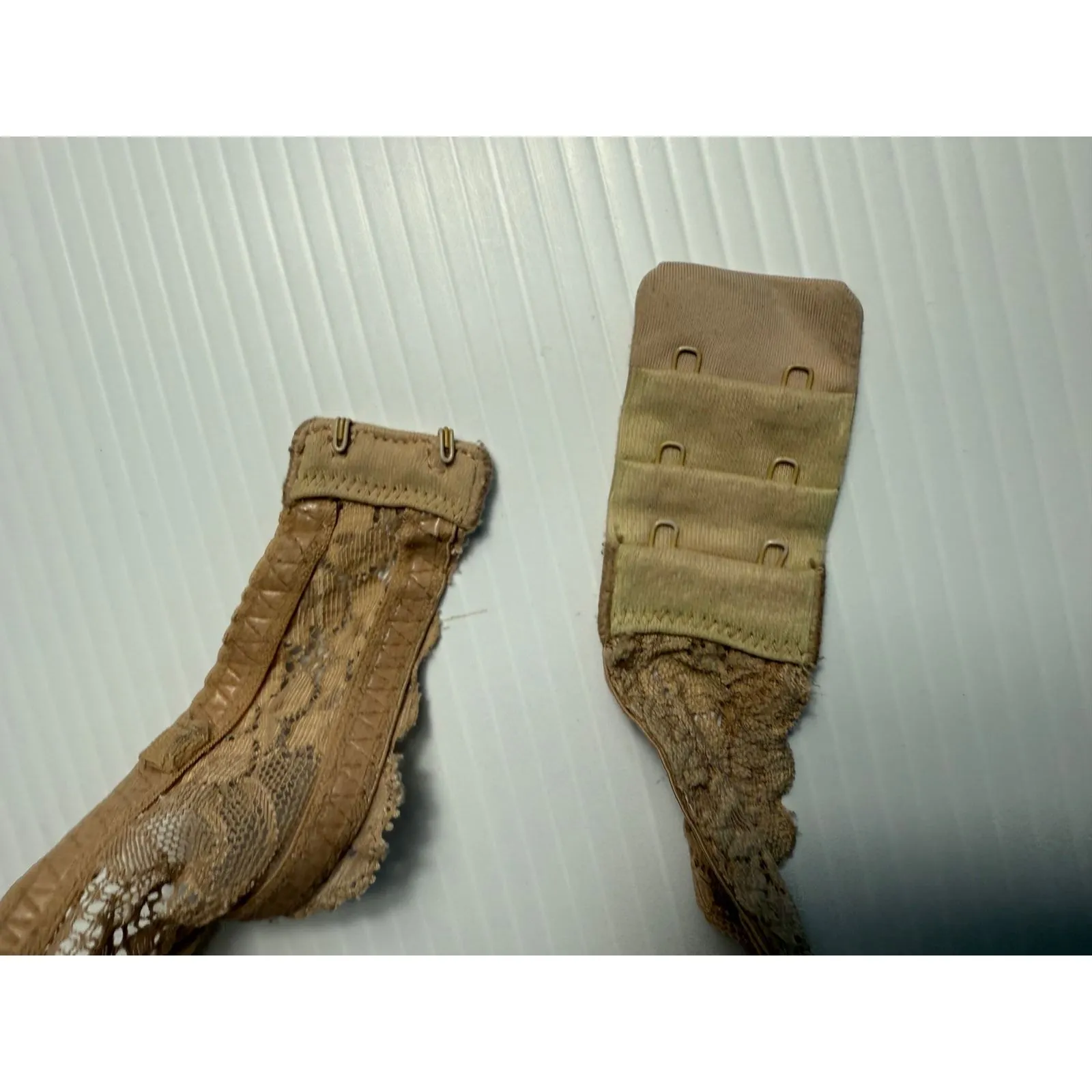 Victoria's‎ Secret Strapless Polka Dot Bra 32C Beige Lace Trim Push Up - Image 5