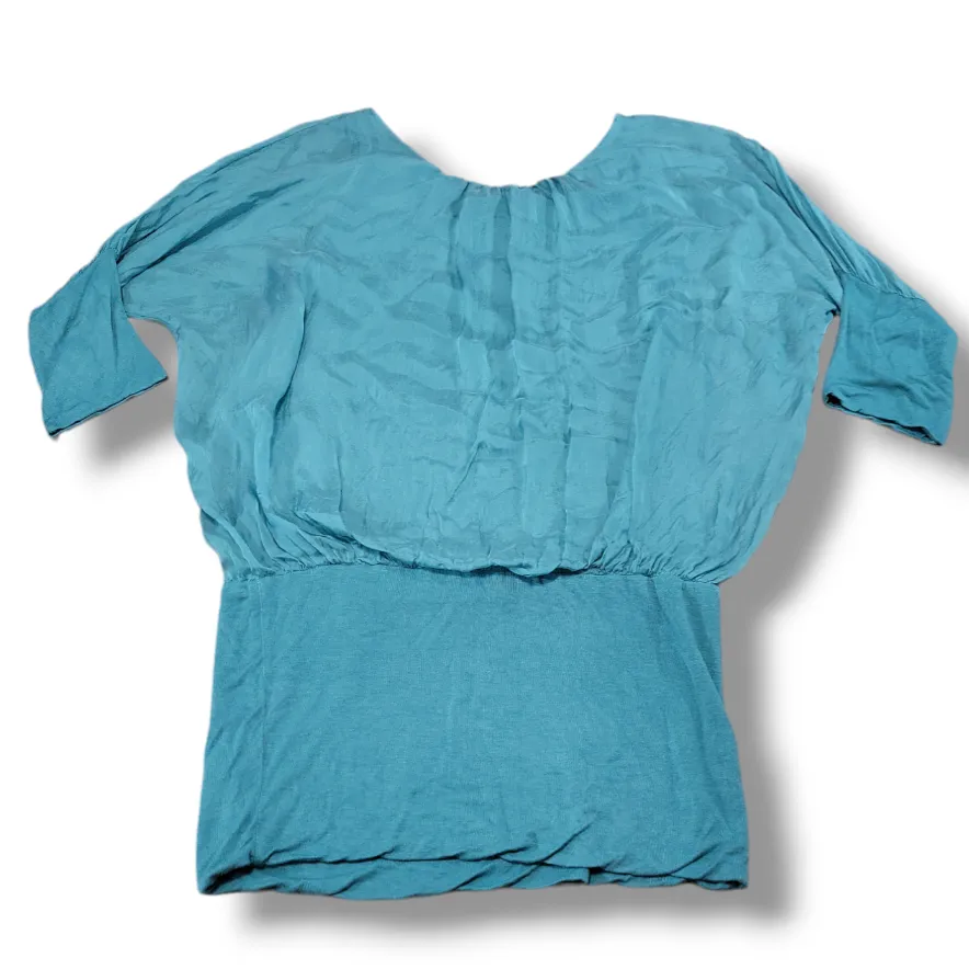 Dress Size Medium Mini Dress Bodycon Dress Flowy Long Sleeve Blue Italy - Image 3