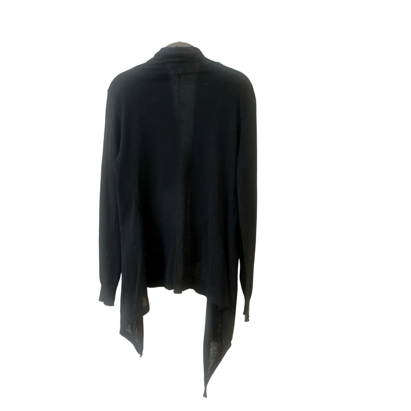 Patrizia Luca Milano wrap sweater black linen blend sz Small NWOT - Image 2