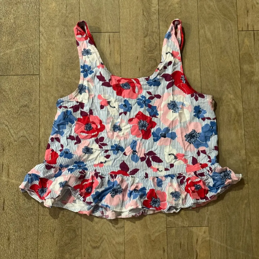 Jane and Bleecker Pajamas Set Floral Print Size XS Red - Image 4