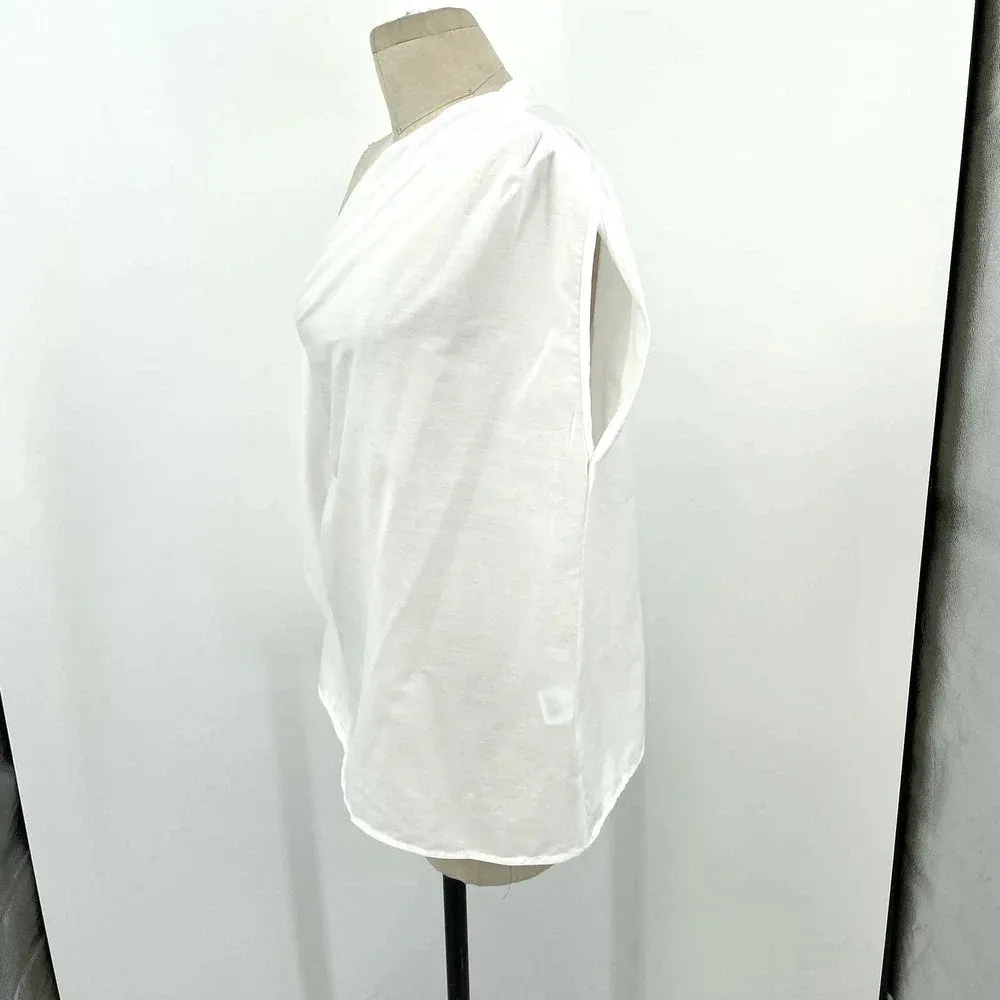 HL Affair One Side Off the Shoulder Blouse Top White Long Sleeve Size Medium‎ - Image 6