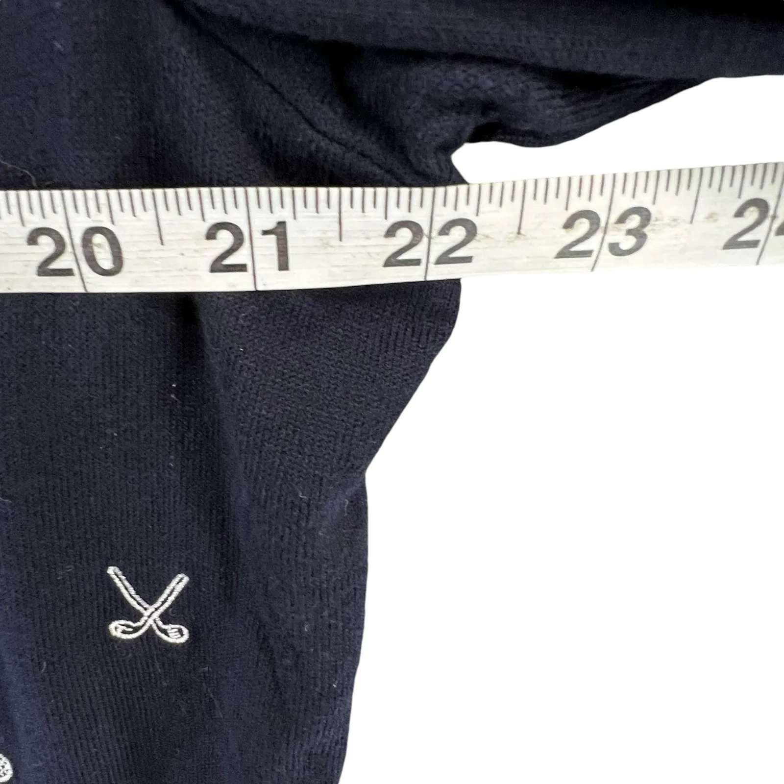 Talbots Cardigan Sweater 2XL Blue Embroidered Tennis Preppy Resort Lightweight - Image 6