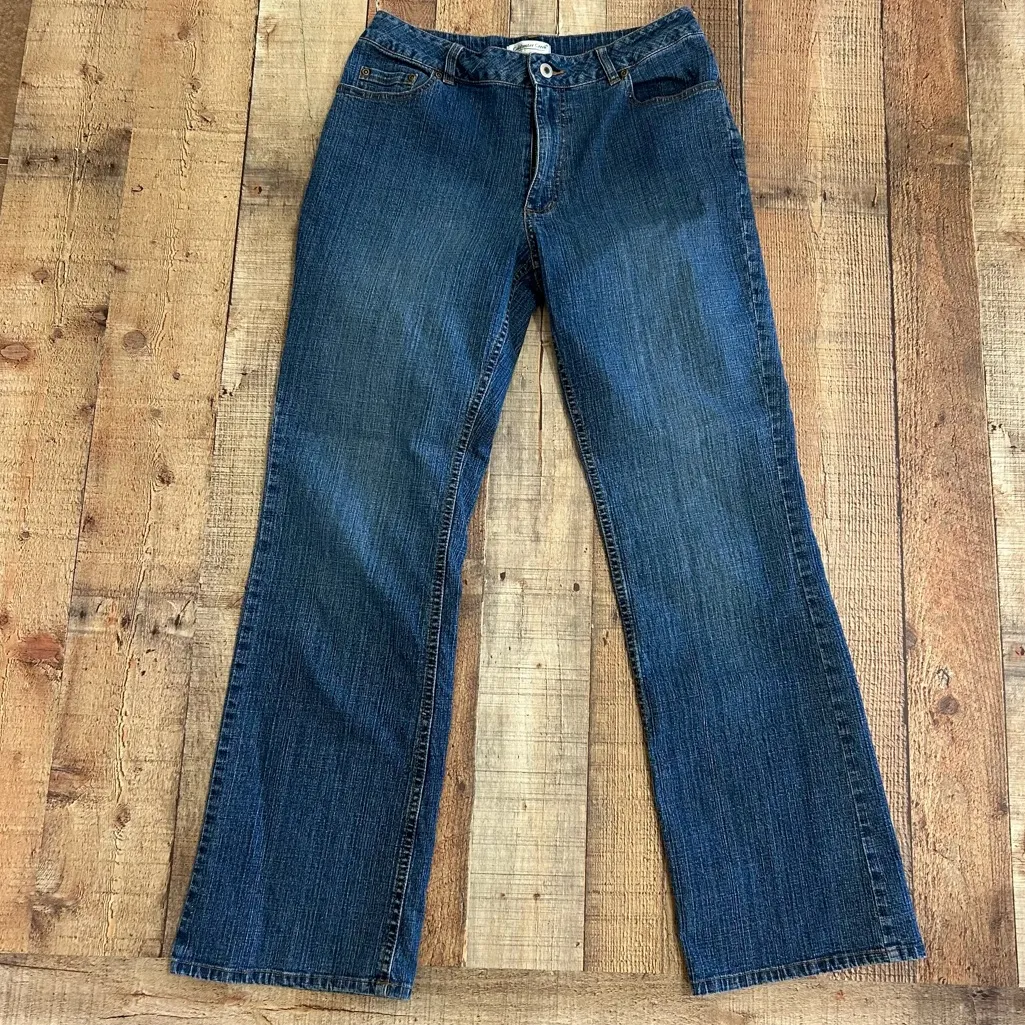 Coldwater Creek Bootcut Jeans Size 10 Mid Rise Stretch Denim Blue Women Classic - Image 2