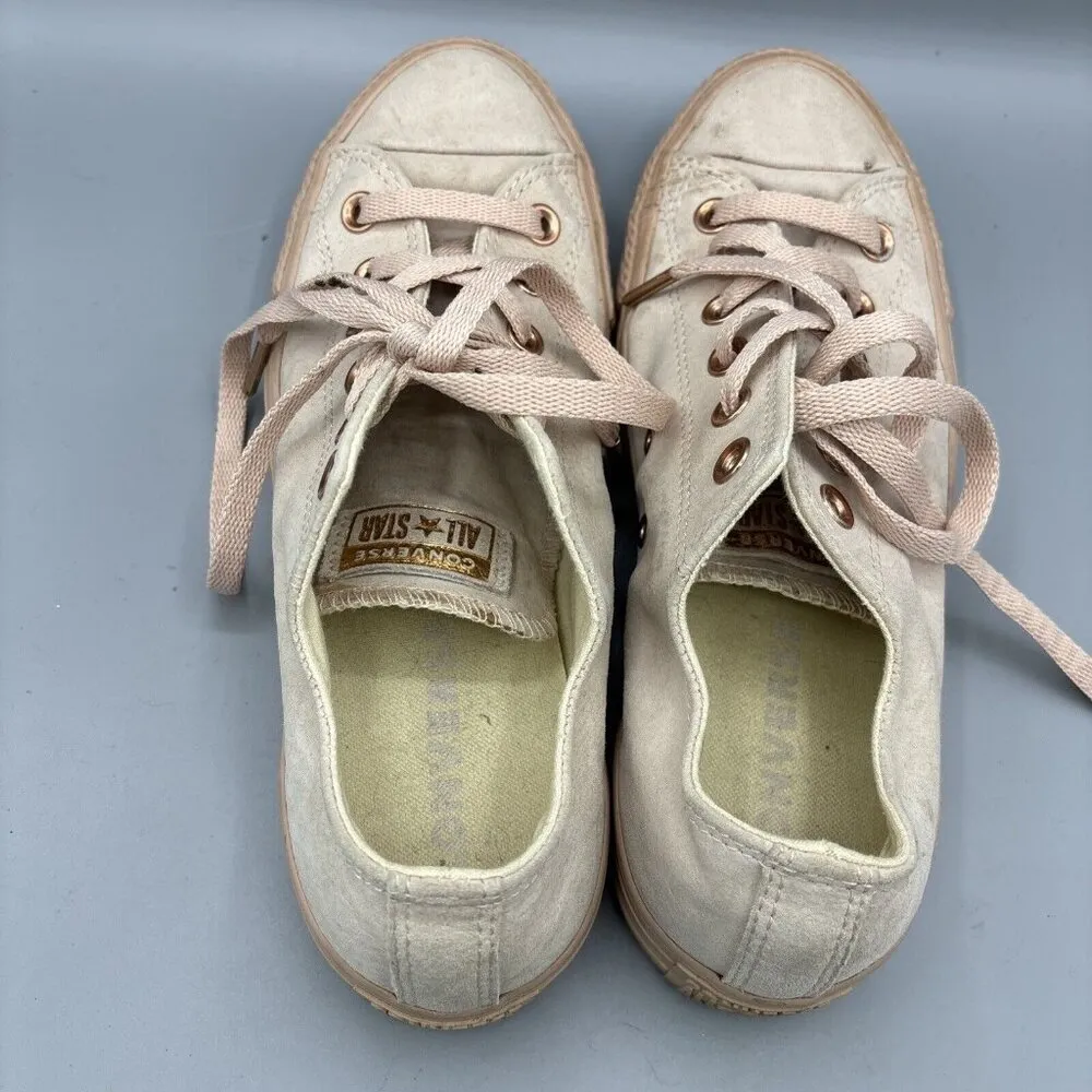 Converse Suede Blush Women’s Sneakers‎ Size 8.5 Lace Up Casual Chuck Taylor - Image 4
