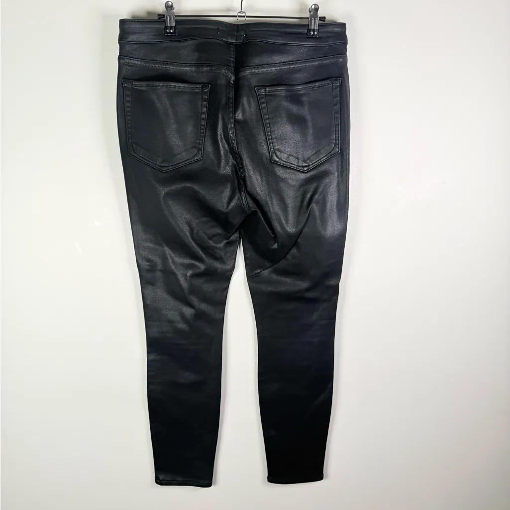 Good American Lace-Up Faux Leather Skinny Pants - Image 5