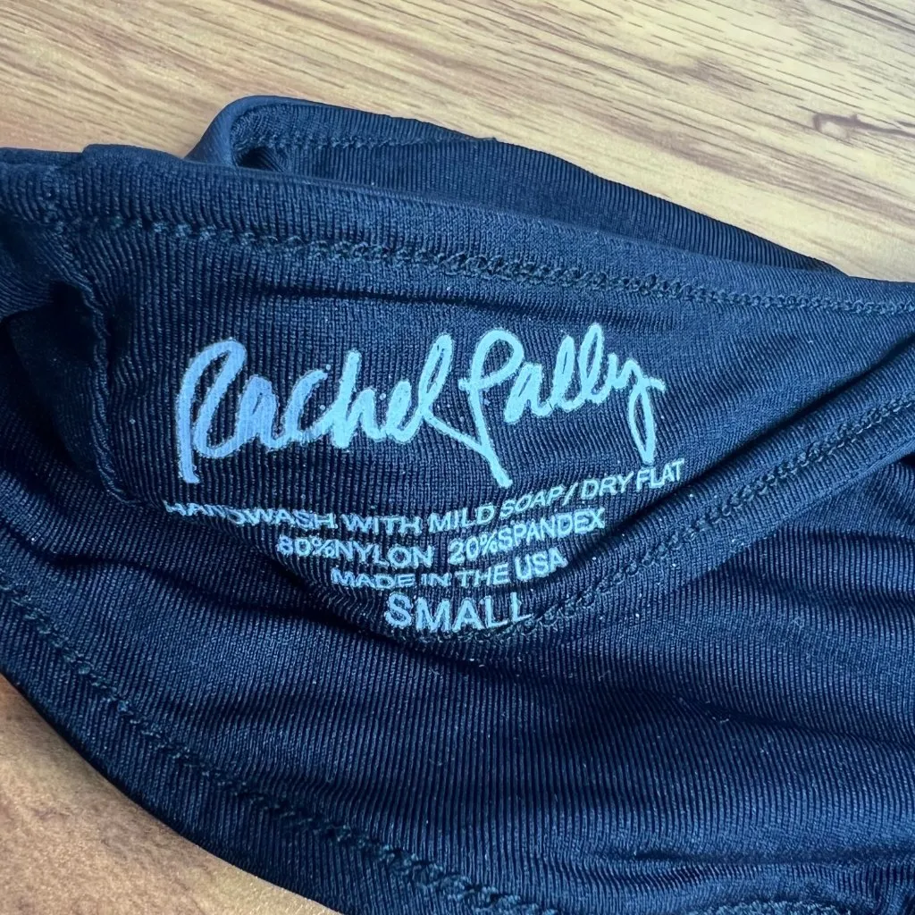 Rachel Pally Halter Bikini‎ Swim Top Size S Solid Black NEW - Image 2