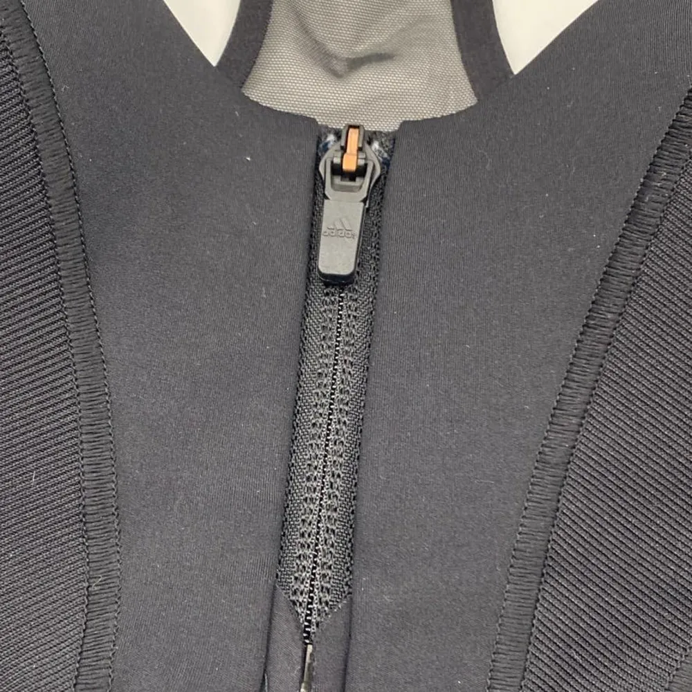 adidas Ivy Park Medium Support Black Zip Front Bra Bralette Racerback Size XS - Image 9