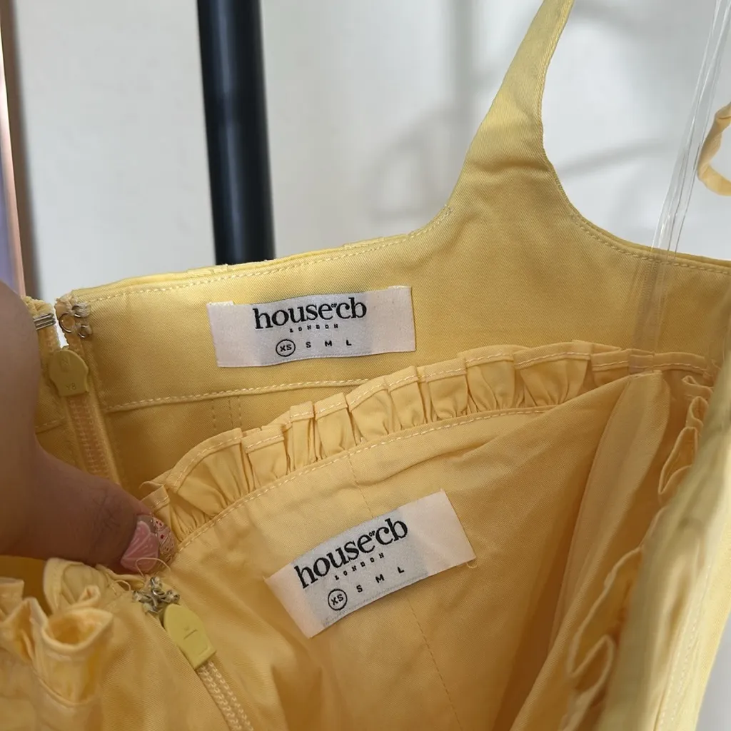 House of CB 'Clarabelle' Sunshine Cotton Midi‎ Dress NWOT size XS - Image 7