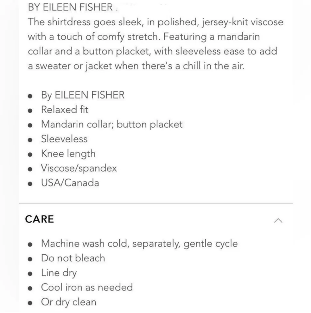 Eileen Fisher Knit Mandarin Collar Dress Size XSMALL Black Oversized Loose - Image 5