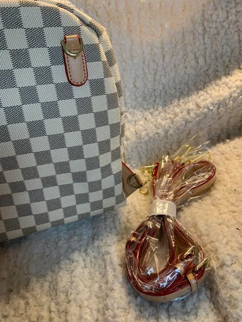 Daisy Rose Checkered Mini Backpack - Image 3