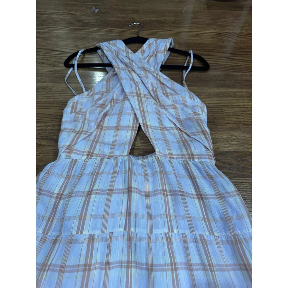 ULLA JOHNSON Noelle open back Maxi Sundress Dress In Pale Lilac/soft pink sz 8 - Image 16