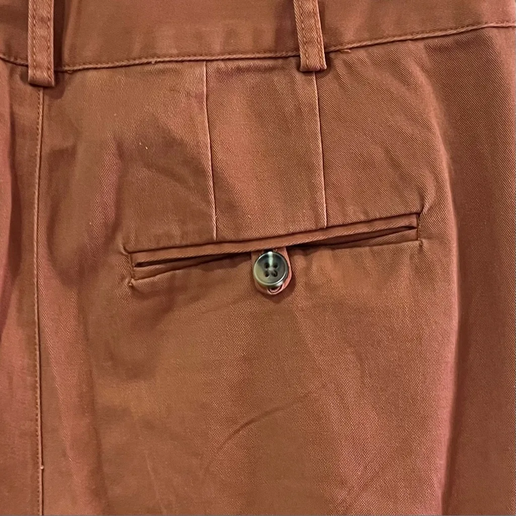 Madewell Double Front Pleated Wide-Leg Crop Pants in Burnt Sienna Size 2‎ - Image 13