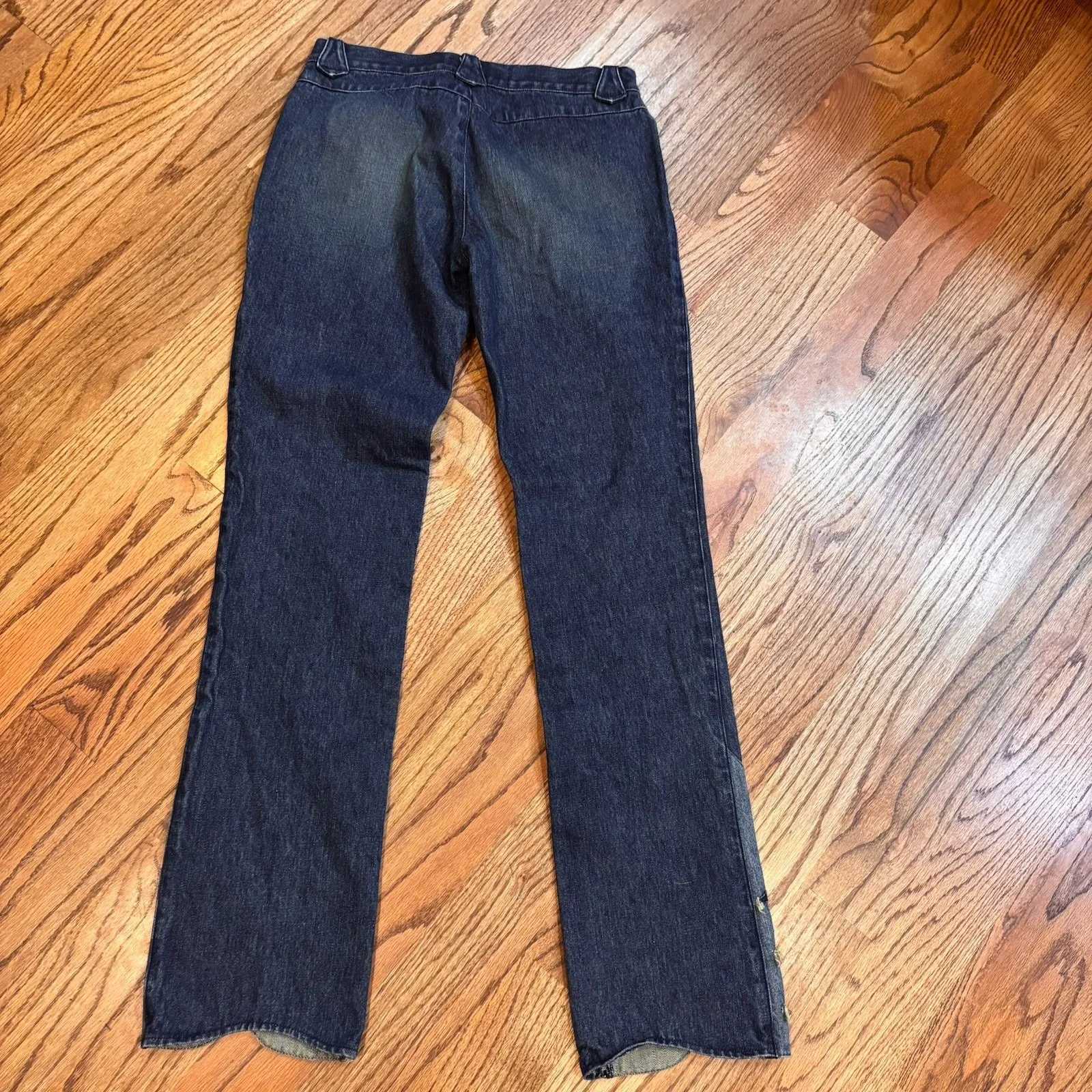 Vintage London Jean Women's Two Tone Patchwork Denim Jeans Size 4 Y2K Blue - Image 2