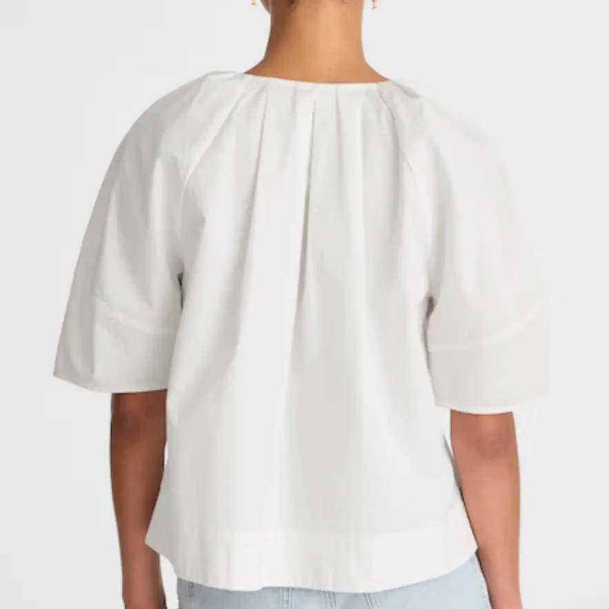 Madewell NWT Poplin Lace-Up Top size medium - Image 3