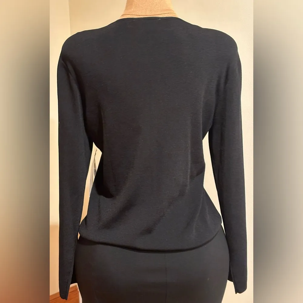 Patchington Burt Waters. Black & V Neck Pearl Knot jewels Long Sleeves NWT Sz XL - Image 7