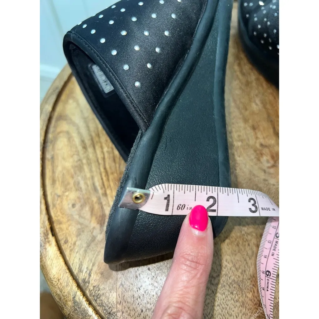 Women's Black Studded Mules Size 10 Casual Chic Flats‎ - Image 7