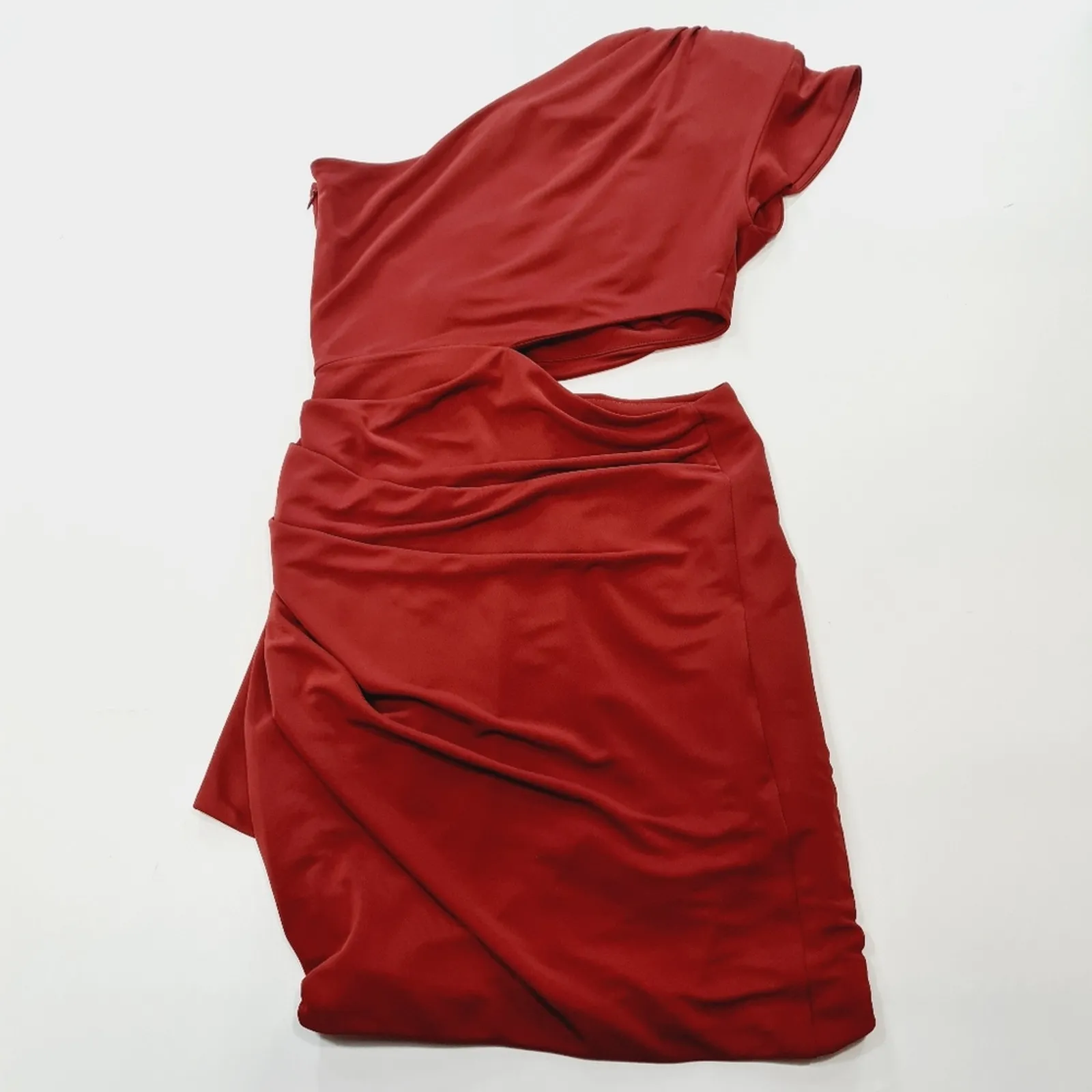 NBD Orla Mini Dress in Bordeaux XS - Image 12