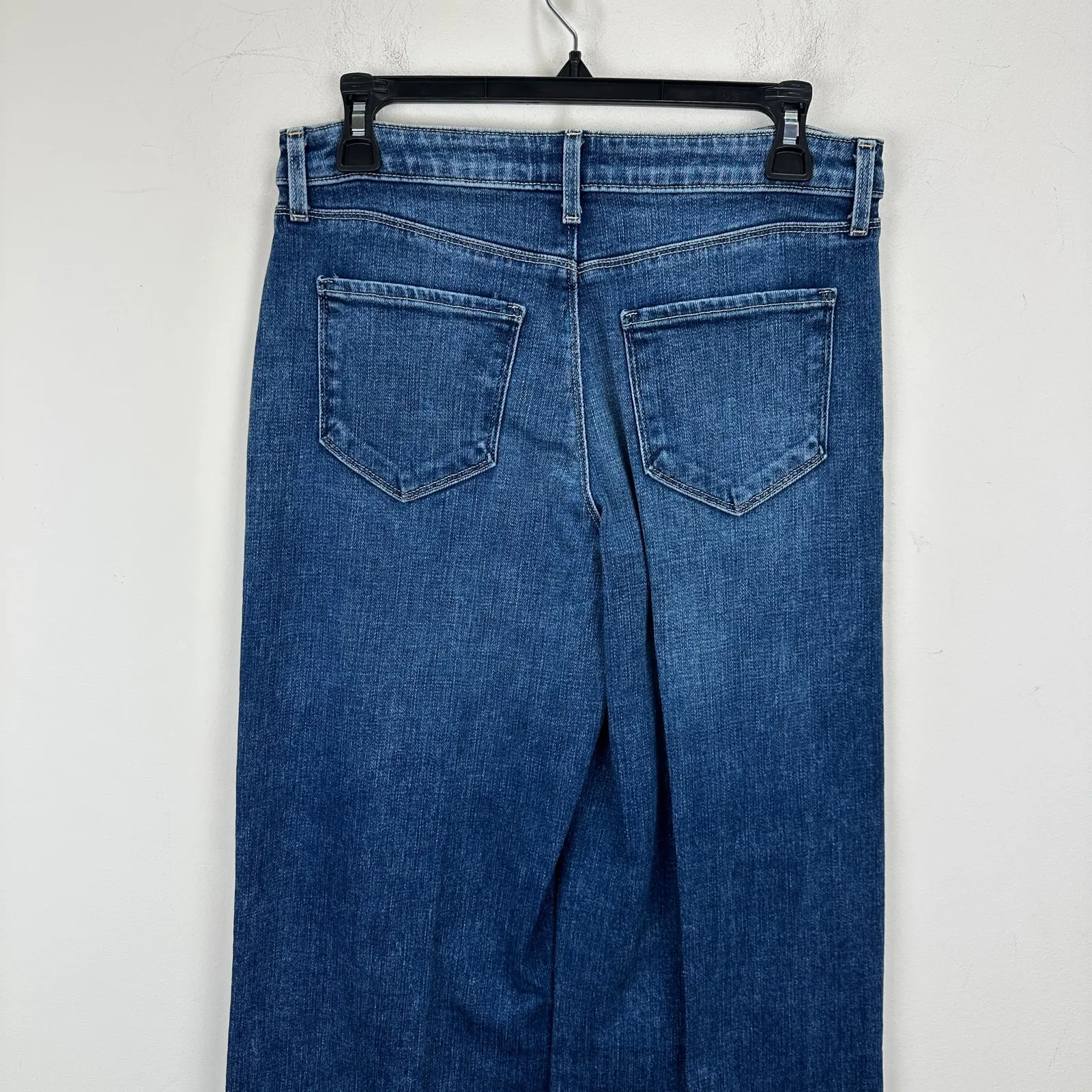 L'AGENCE Alicent High Waist Wide Leg Jeans in Wilcox Blue Relaxed US 27 NWT - Image 10