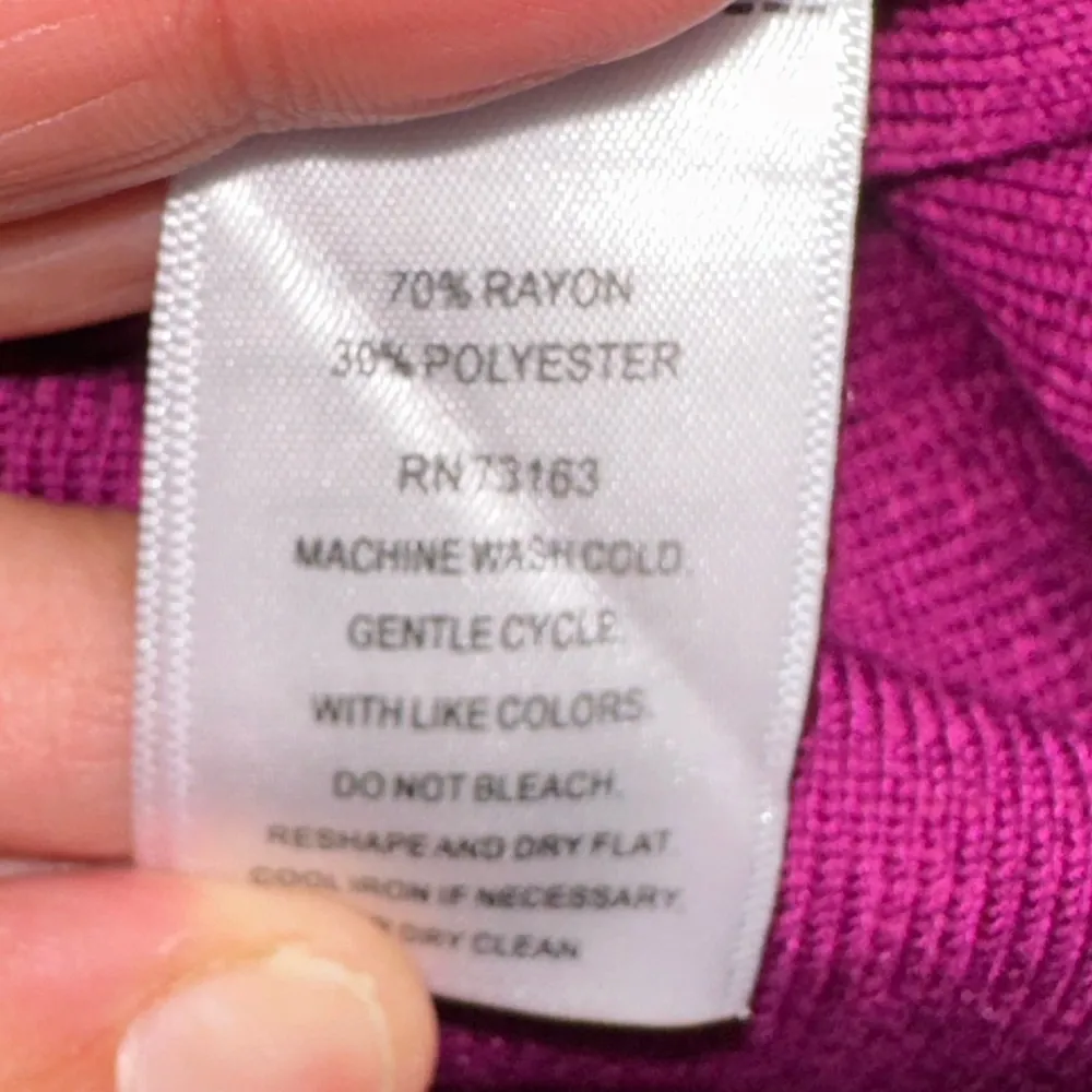 Cable & Gauge Purple Sweater Round Neck Size 1X - Image 8