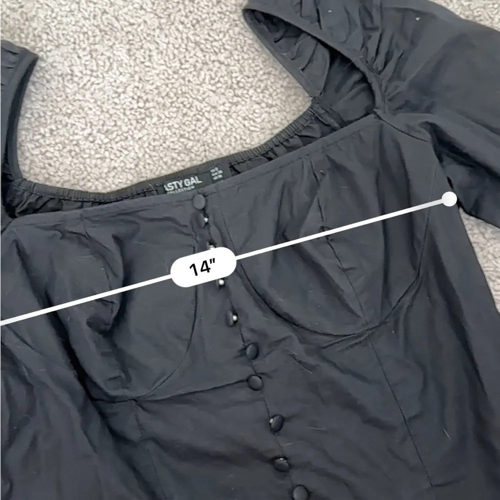 Nasty Gal button down blouse Black Buttoned Women's Top - Image 3