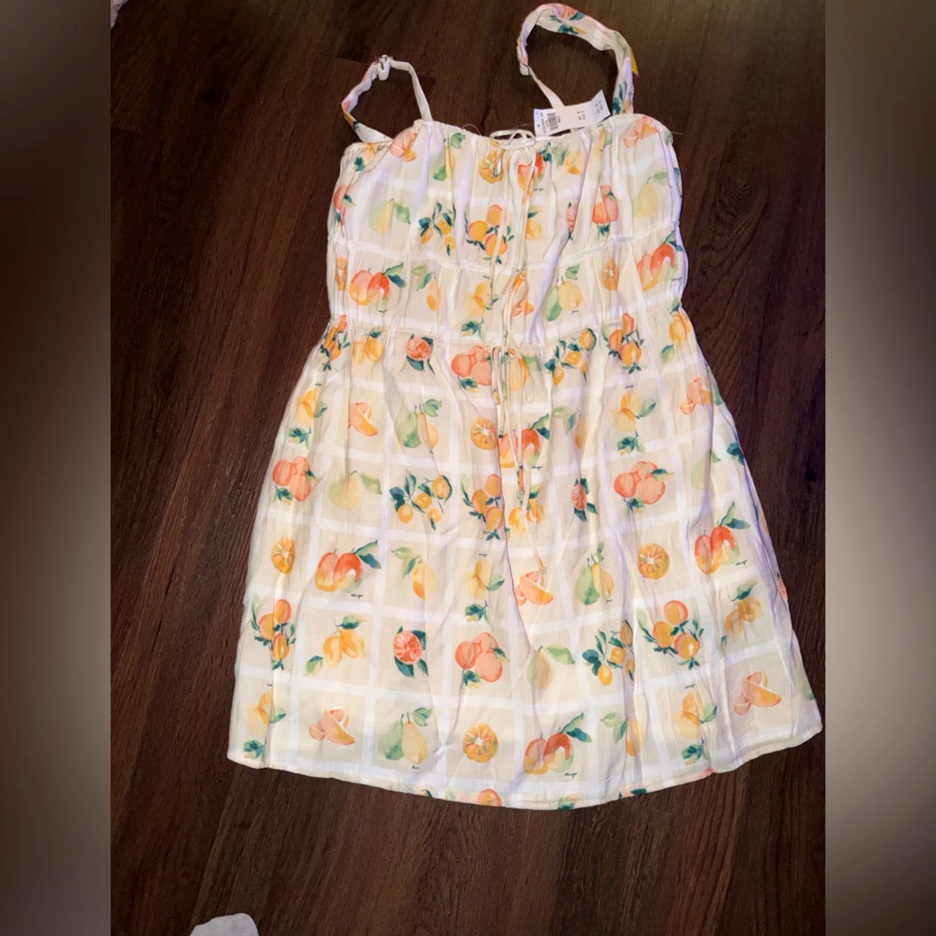 Abercrombie & Fitch Fruit Print Summer Mini Dress
 Size S TALL NWT CASUAL $98 - Image 3