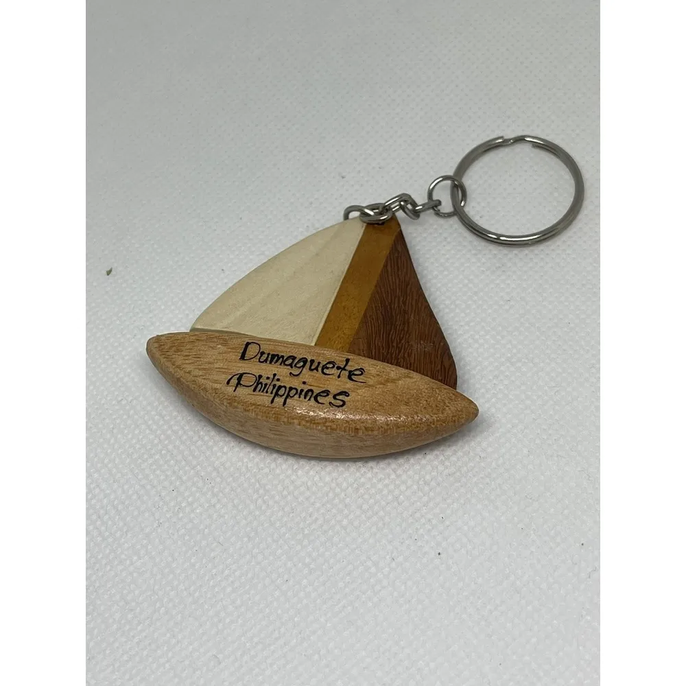 Triangle Natural Wood Keyring‎ Smooth Finish Tribal Key Holder. TT Brown - Image 2