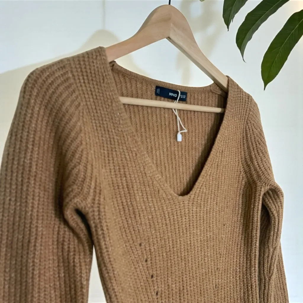 🆕 MNG | Mango Knit Sweater Dress in Camel - Image 10