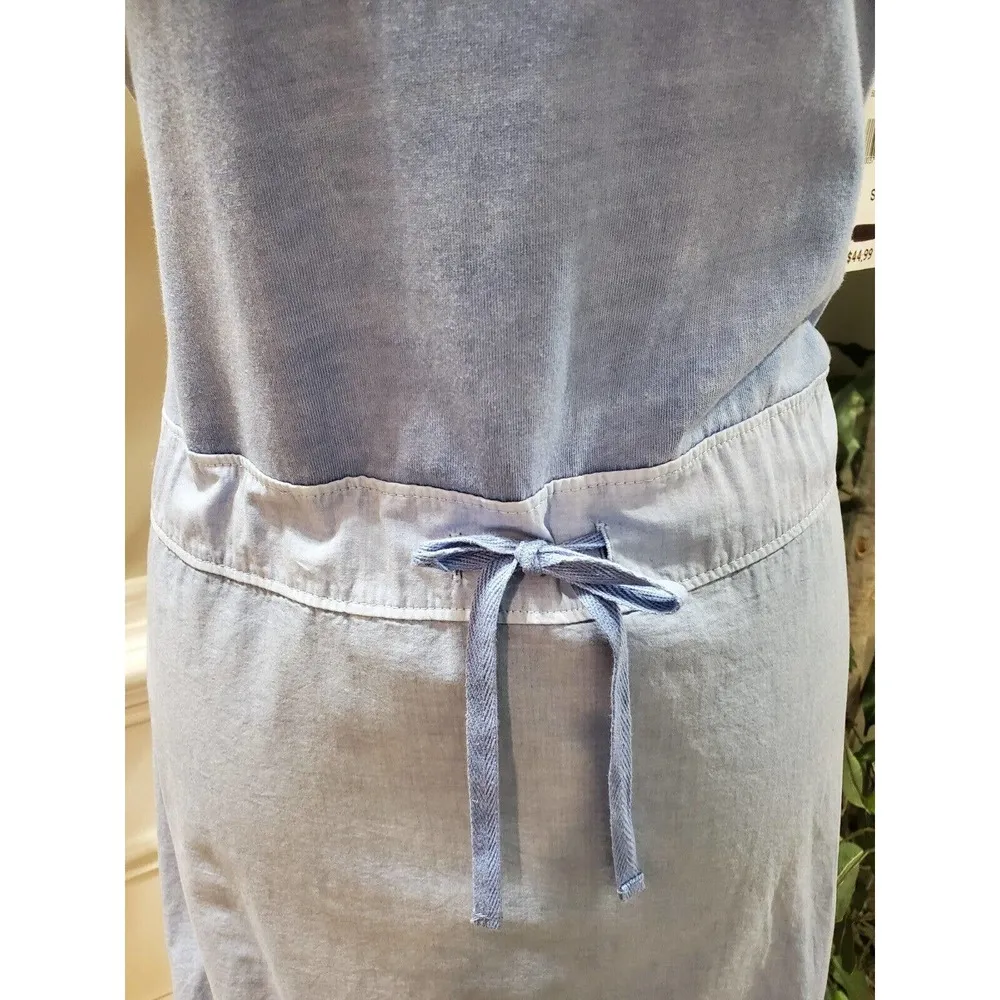 Woolrich Womens Blue 100% Cotton Sleeveless Round Neck Knee Length Dress Small - Image 3