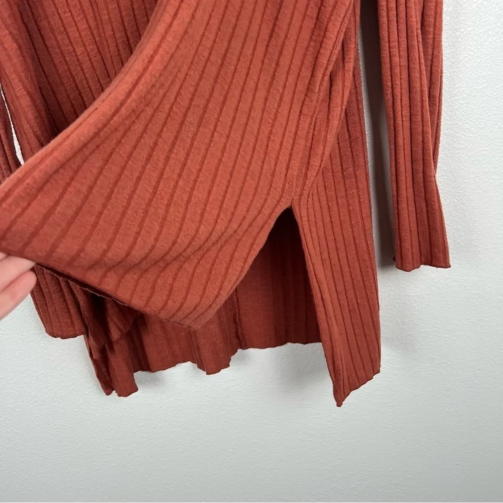 Urban Outfitters Out From Under Iona Ribbed Tunic Turtle‎ Neck Orange Sz L - Image 6