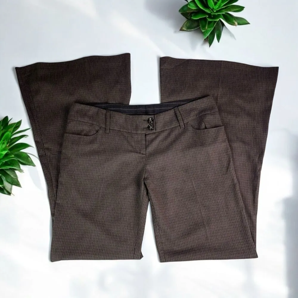 🆕 Mariagrazia Panizzi Plaid Wide Leg Flare Pants Made in Italy - Image 2