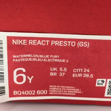 NWB React Presto GS Watermelon/ Fuchsia Sneakers - Image 8