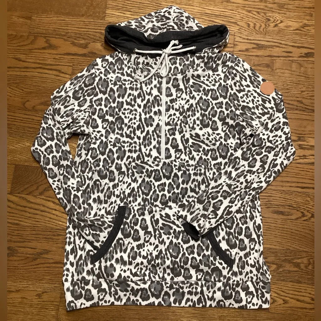 Michelle Mae half zip hoodie. Size Large Gray - Image 2