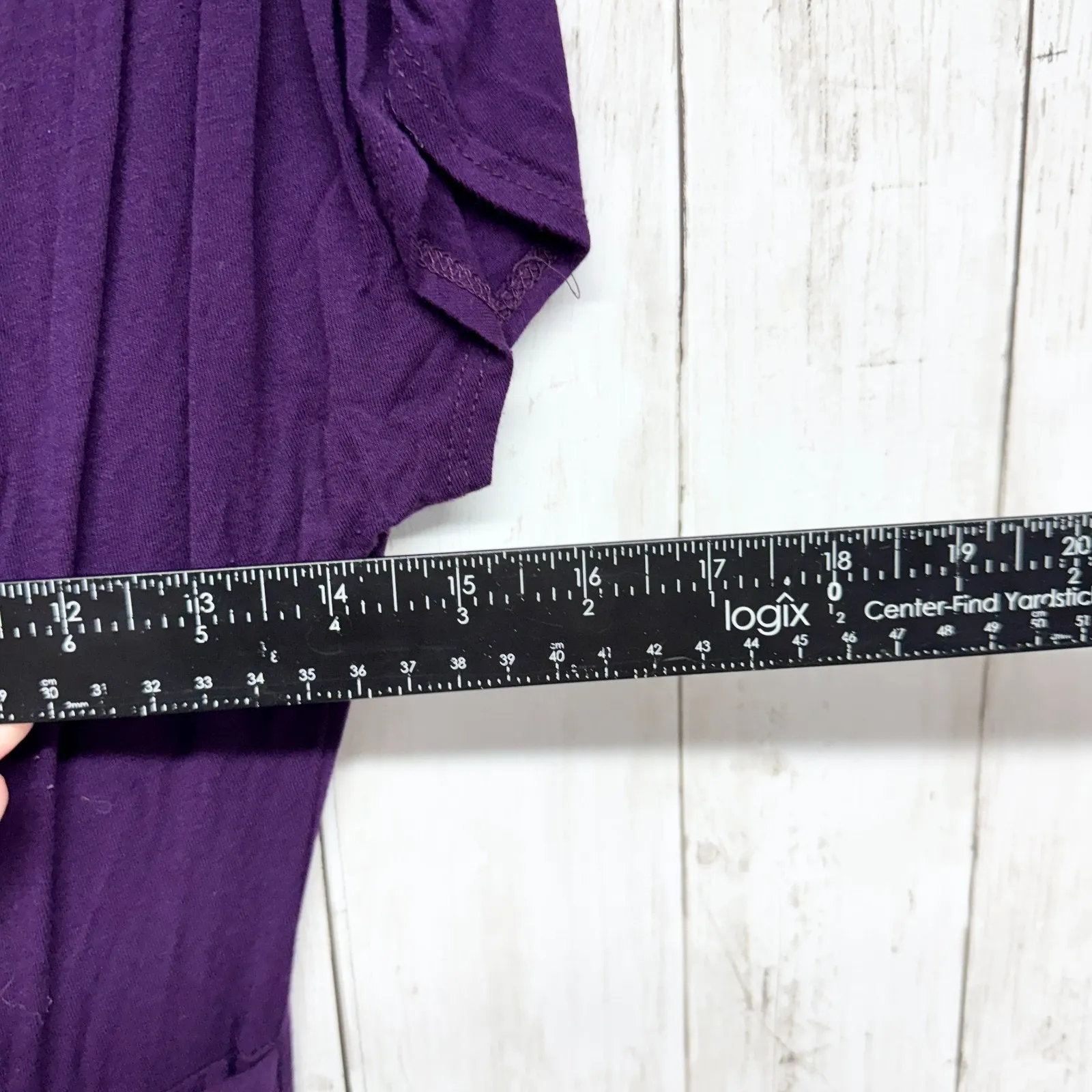 Chocolate Dress Women Chest 29" Small Purple Belted Scoop Neck Short Sleeve Mini - Image 3